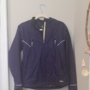 Asics Deep Purple Full Zip Athletic Jacket with White Details